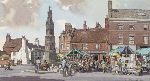 Leonard Russel Squirrell, R.W.S. - Fringe of Wednesday Market, Uttoxeter