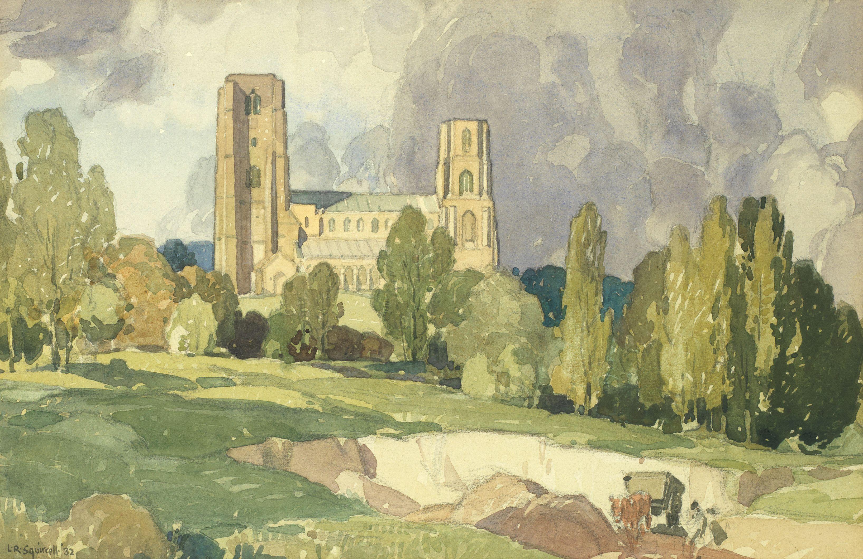 Leonard Russell Squirrell R.W.S., R.I., R.E. - The Abbey Church, Wymondham, Norfolk