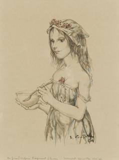 Léonard Tsugouharu Foujita - La Petite Fille Au Bol