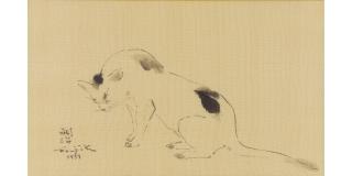 Léonard Tsuguharu Foujita - A crouching cat