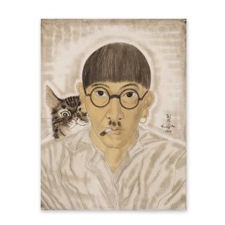 Léonard Tsuguharu Foujita - Autoportrait au chat