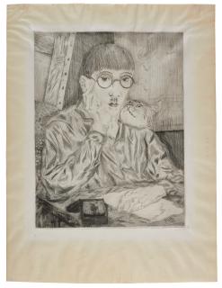 Léonard Tsuguharu Foujita - Autoportrait au chat