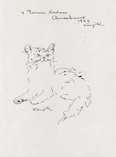 Léonard Tsuguharu Foujita - Chat (à Germaine Nordman)