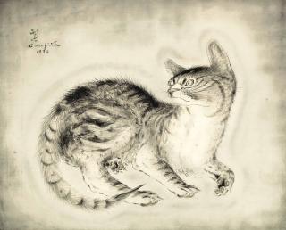 Léonard Tsuguharu Foujita - Chat assis