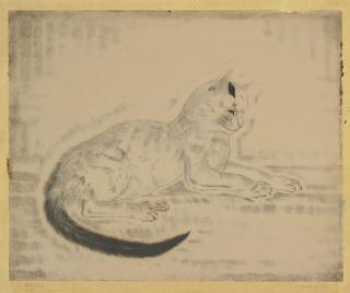 Léonard Tsuguharu Foujita - Chat Couché (Buisson 29.11)