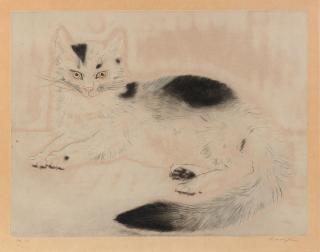 Léonard Tsuguharu Foujita - Chat Couché