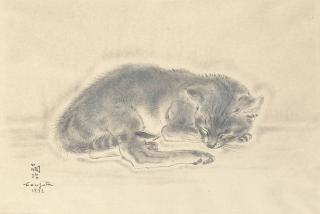 Léonard Tsuguharu Foujita - Chat endormi