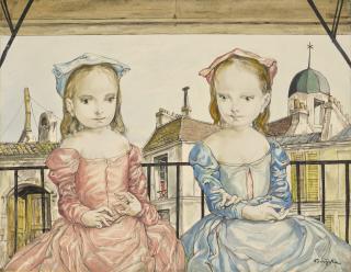 Leonard Tsuguharu Foujita - Deux Petites Filles