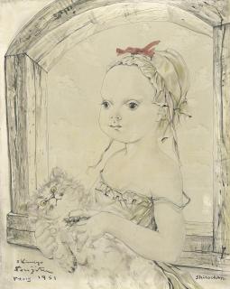Léonard Tsuguharu Foujita - Enfant et petit chat