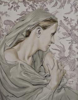 Léonard Tsuguharu Foujita - Femme À La Toile De Jouy