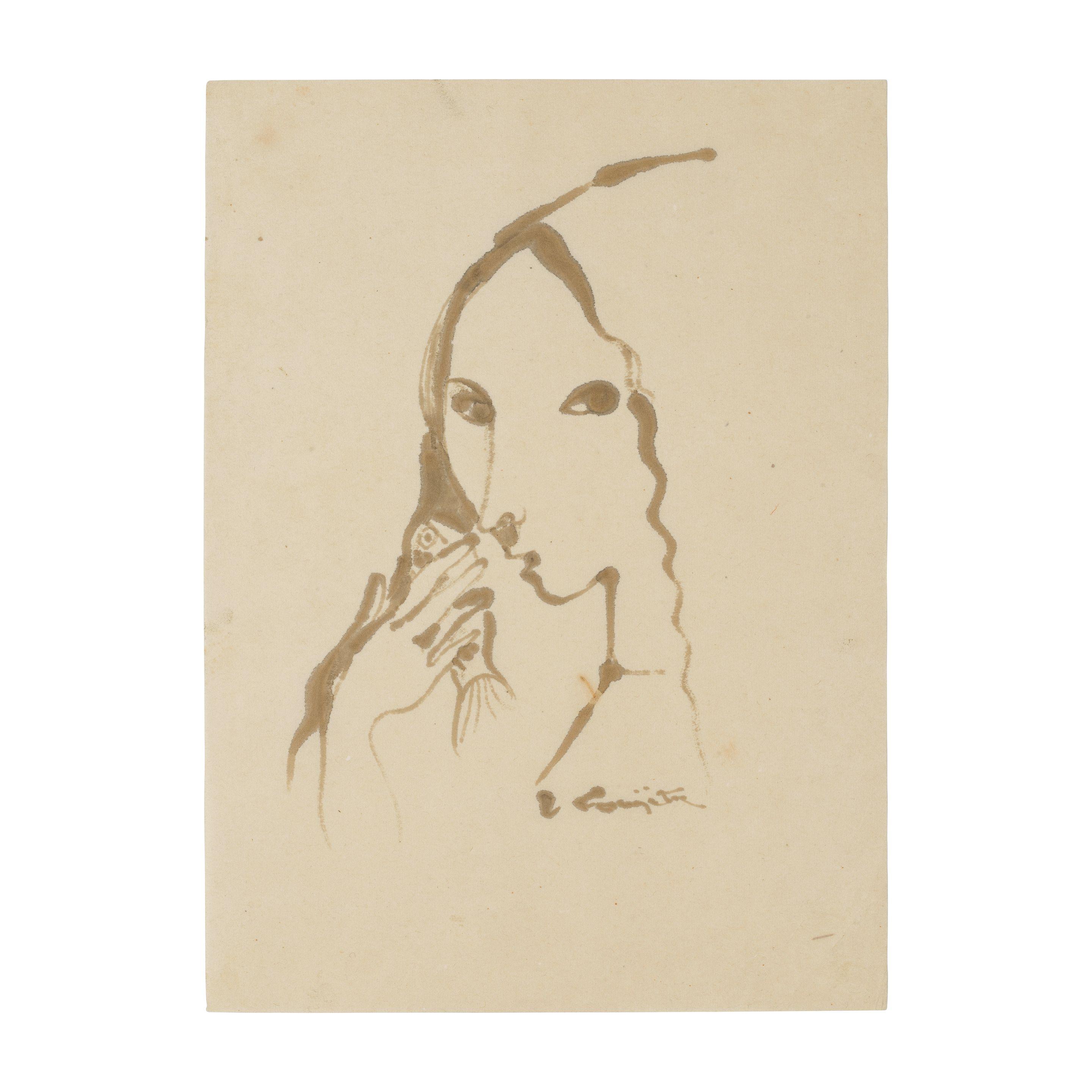 Léonard Tsuguharu Foujita - Femme au poisson