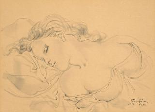 Léonard Tsuguharu Foujita - Femme Endormie