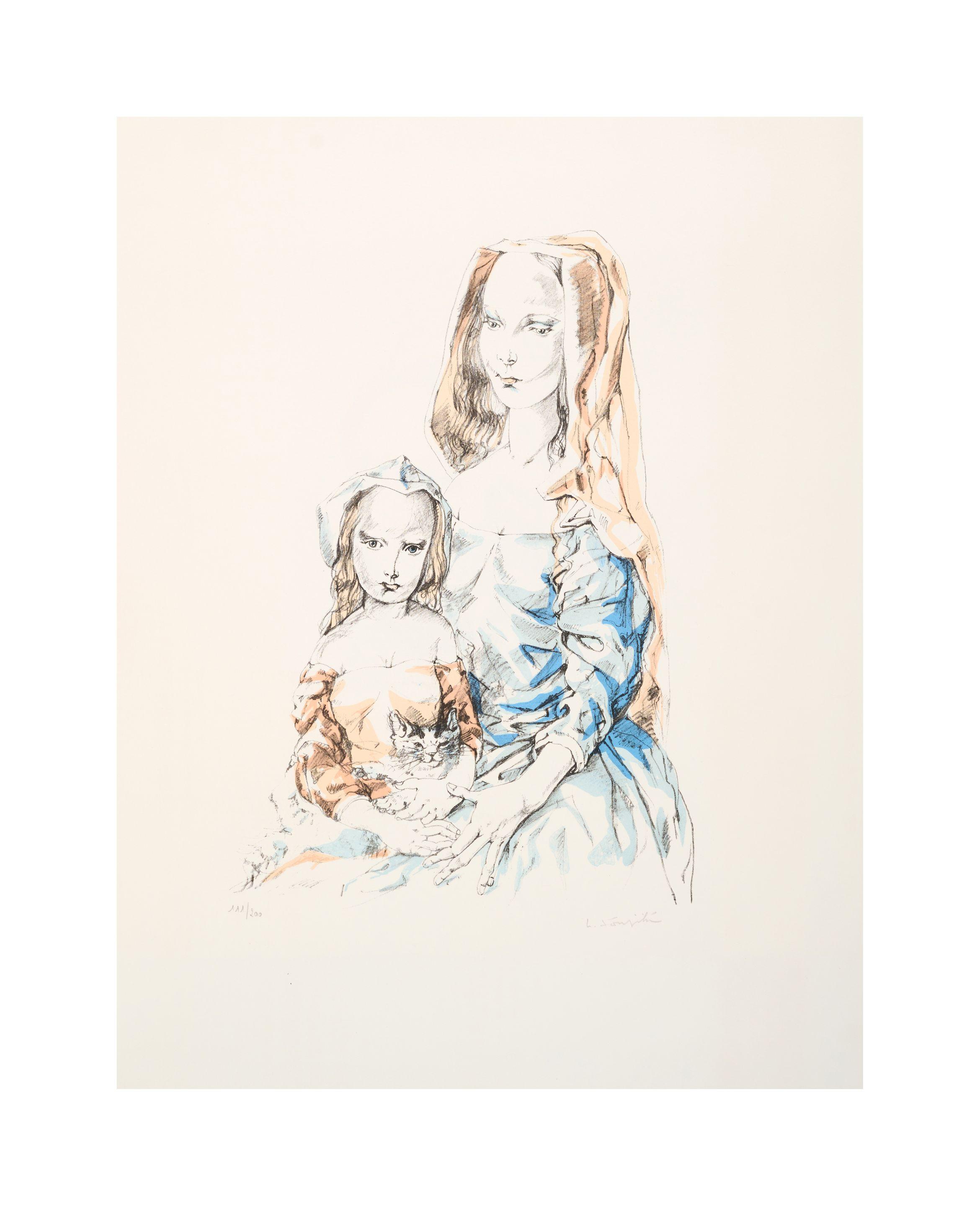 Léonard Tsuguharu Foujita - Femme et enfant, 1964