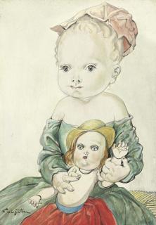 Leonard Tsuguharu Foujita - Fillette Avec Poupée