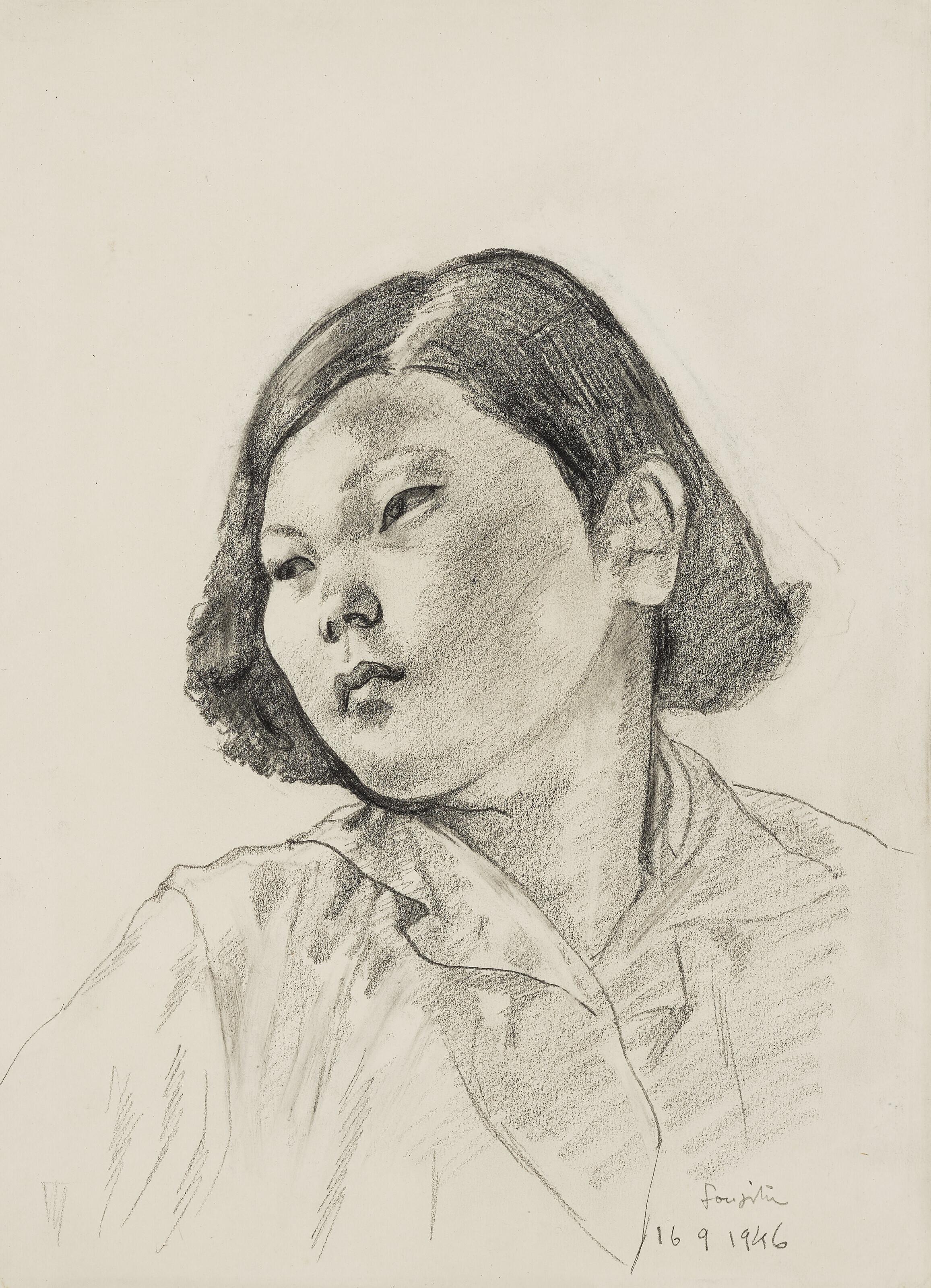 Léonard-Tsuguharu Foujita - Jeune femme asiatique
