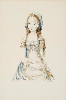 Léonard Tsuguharu Foujita - Jeune Fille au Chat