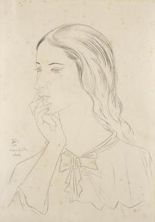 Léonard Tsuguharu Foujita - Jeune fille de profil