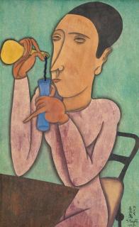 Léonard Tsuguharu Foujita - La buveuse d\'absinthe