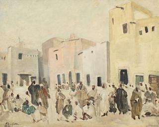 Léonard Tsuguharu Foujita - Le Souk à Beni-Isgen