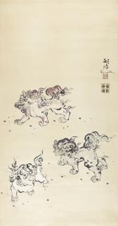 Léonard Tsuguharu Foujita - Les Trois Chiens De Fô