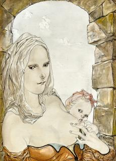 Léonard Tsuguharu Foujita - Mère et enfant