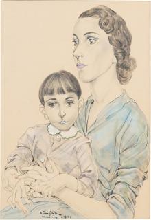 Léonard Tsuguharu Foujita - Mère et fille à Madrid