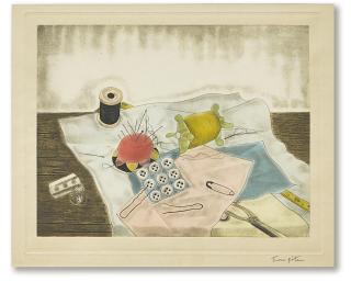 Léonard Tsuguharu Foujita - Nature Morte Aux Fils Et Aux Boutons