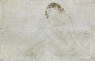 Léonard Tsuguharu Foujita - Nu assis (Jacqueline Barsotti-Goddard)