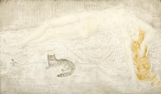 Léonard Tsuguharu Foujita - Nu Au Chat
