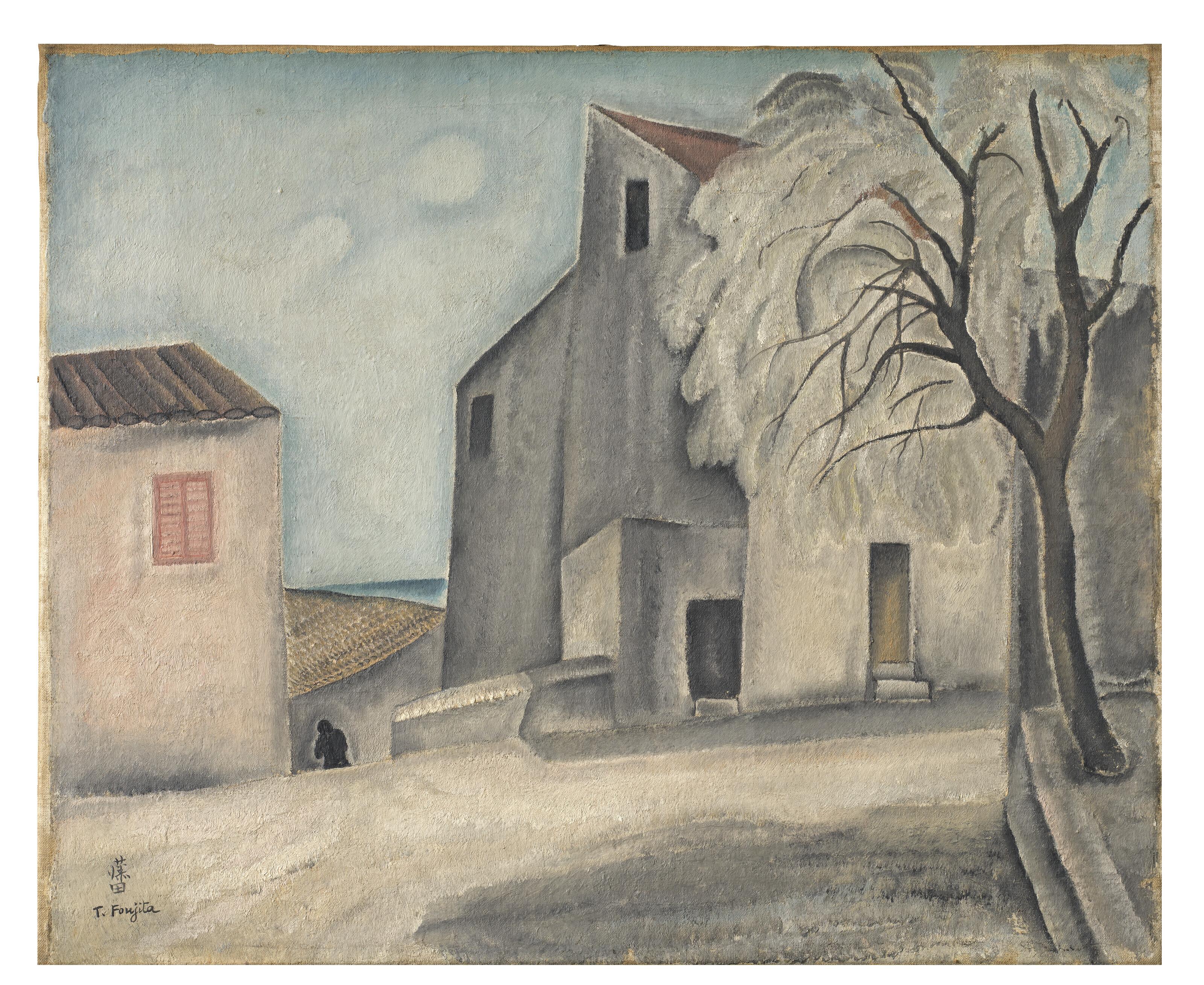 Leonard Tsuguharu Foujita - Paysage de Cagnes