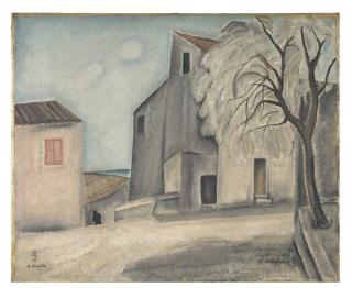 Leonard Tsuguharu Foujita - Paysage de Cagnes