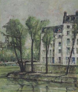 Leonard Tsuguharu Foujita - Paysage De Paris, Ile St-Louis