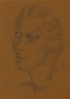 Léonard Tsuguharu Foujita - Portrait De Femme (Maryse Pila)