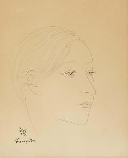 Léonard Tsuguharu Foujita - Portrait De Femme