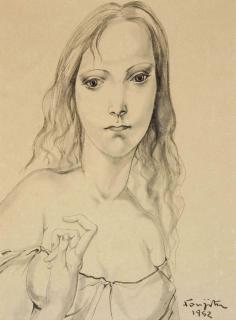 Leonard Tsuguharu Foujita - Portrait De Femme