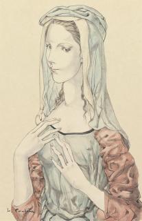 Leonard Tsuguharu Foujita - Portrait de femme