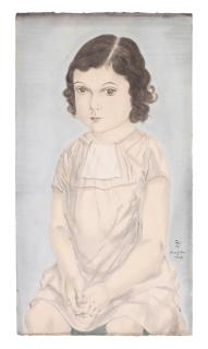 Léonard Tsuguharu Foujita - Portrait de fillette (Philomène)