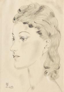 Léonard Tsuguharu Foujita - Portrait de jeune femme, 1941