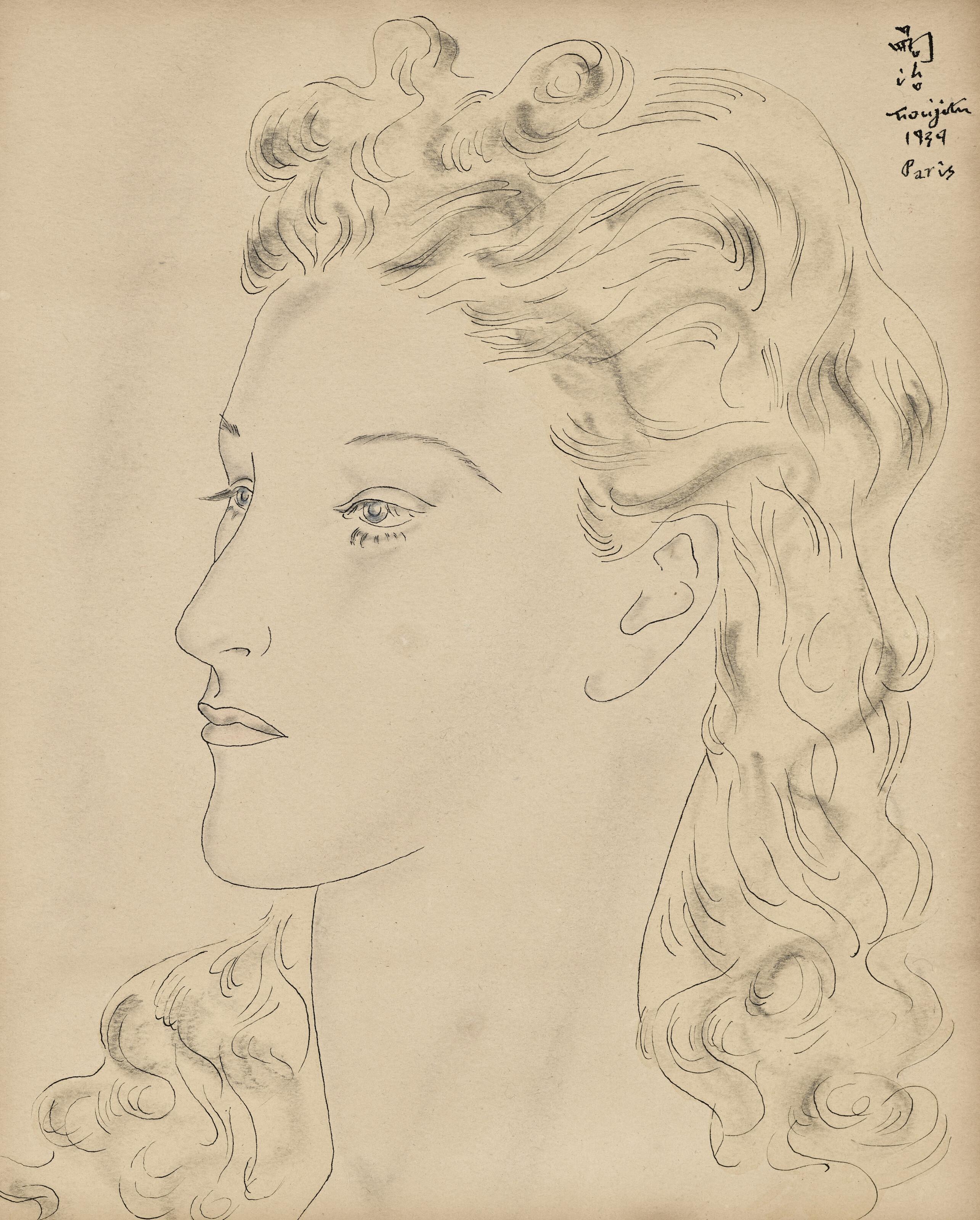 Leonard-Tsuguharu Foujita - Portrait de jeune femme