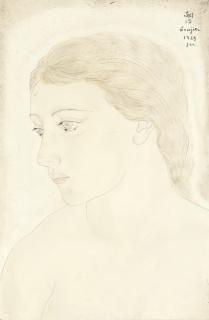 Léonard Tsuguharu Foujita - Portrait De Jeune Femme