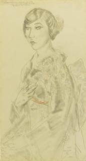 Léonard Tsuguharu Foujita - Portrait De Kikou Yamata