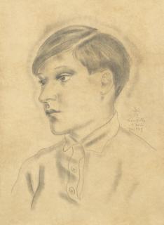 Leonard Tsuguharu Foujita - Portrait de Youki, de trois-quart