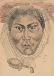 Léonard Tsuguharu Foujita - PORTRAIT OF WOMAN