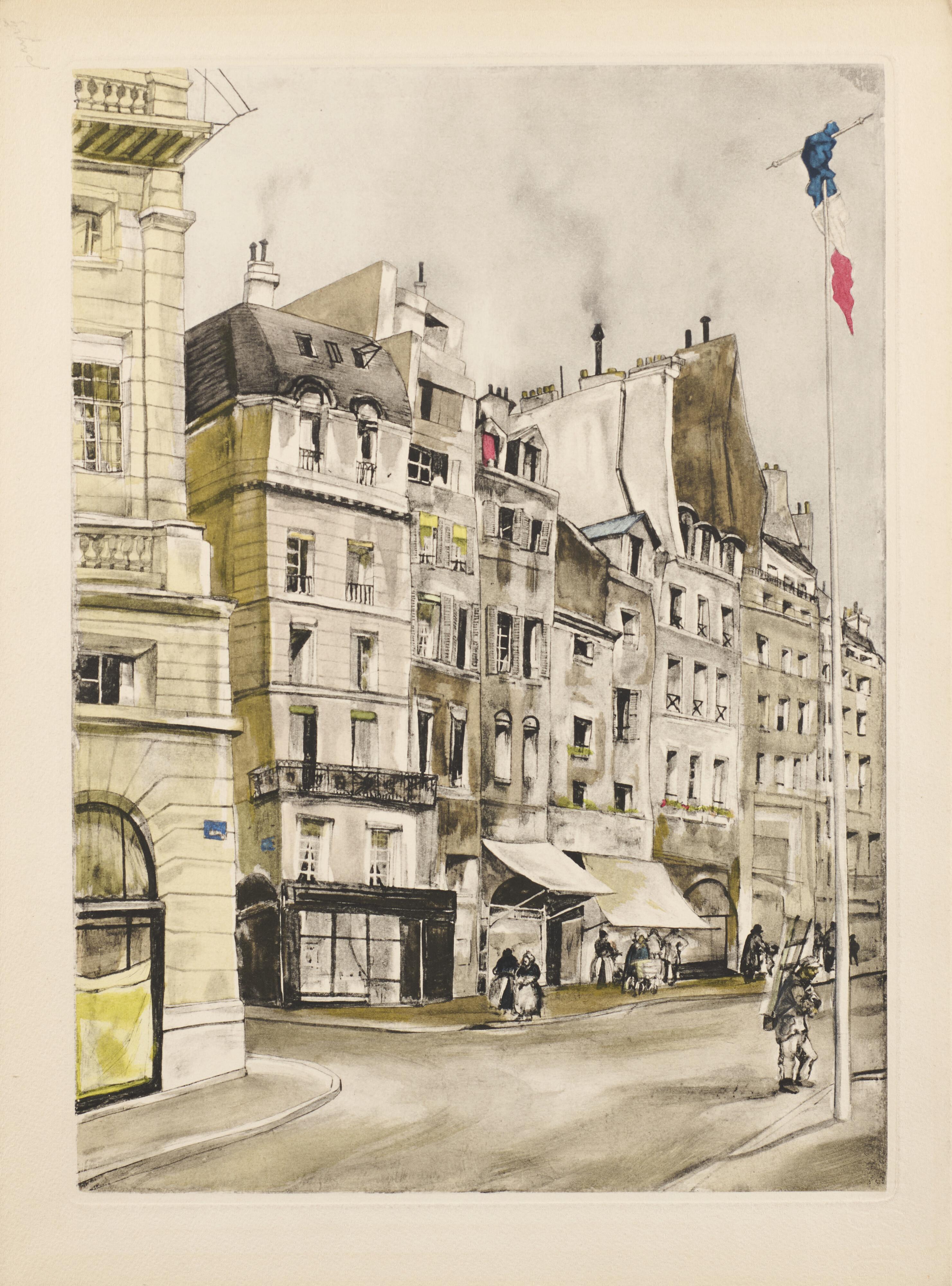 Léonard Tsuguharu Foujita - Scorcio parigino da