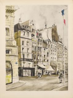 Léonard Tsuguharu Foujita - Scorcio parigino da