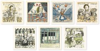 Léonard Tsuguharu Foujita - Untitled (Seven Works)