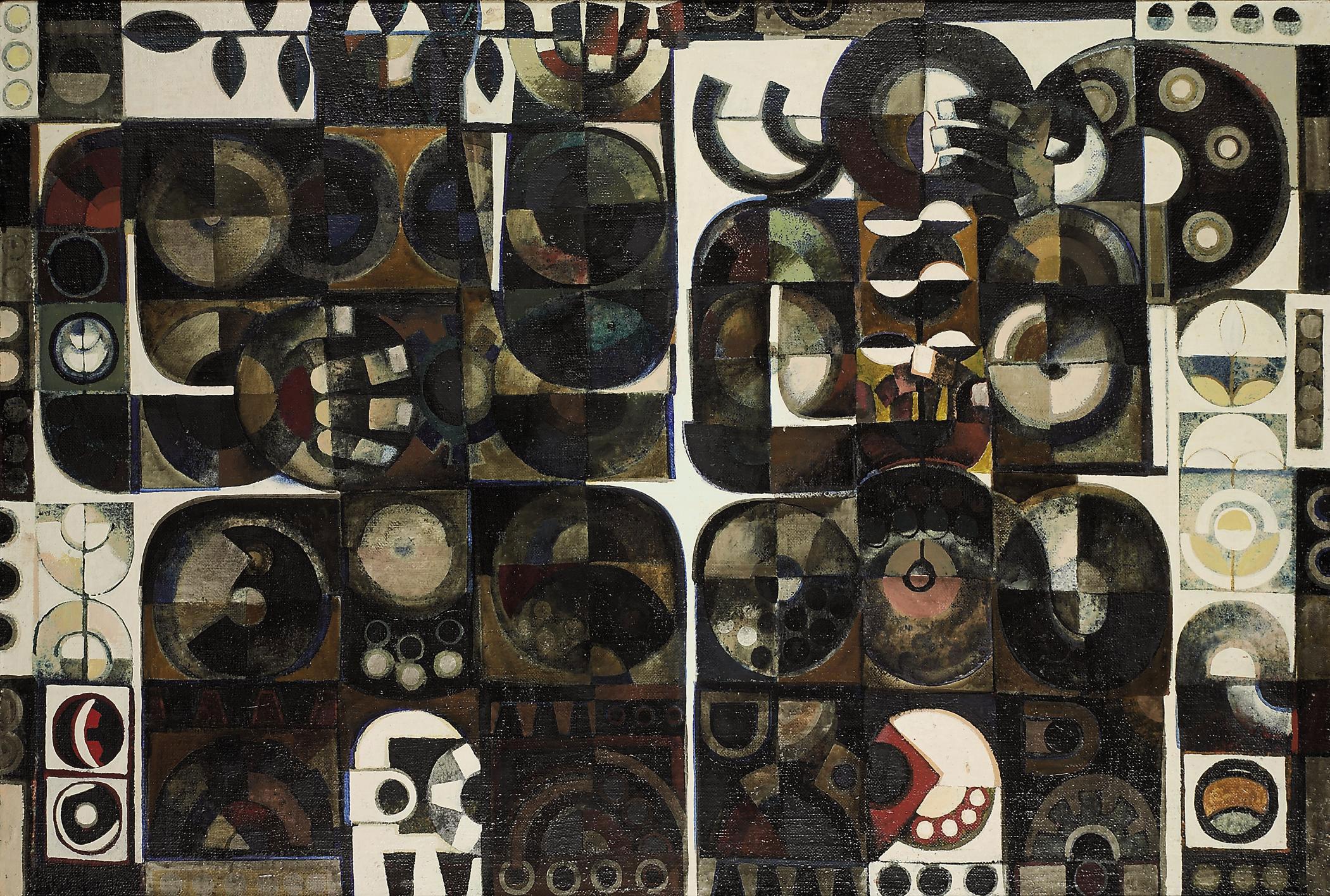 Leonard William French - Man and Woman in the garden