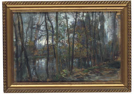 Leonardo Bistolfi - River landscape