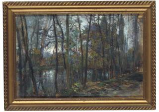 Leonardo Bistolfi - River landscape