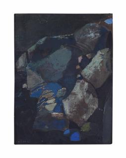 Leonardo Cremonini - Rochers dans la nuit